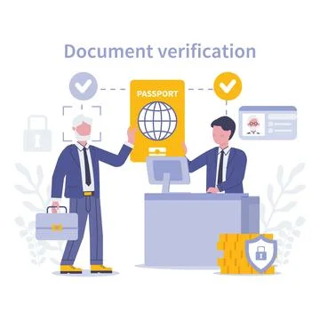 KYC concept. Flat vector illustration. 스톡 일러스트