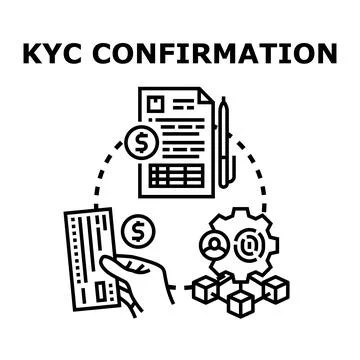 Kyc confirmation process for financial transactions イラスト素材