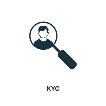 Kyc icon. Creative element design from fintech technology icons collection Stock Illustration