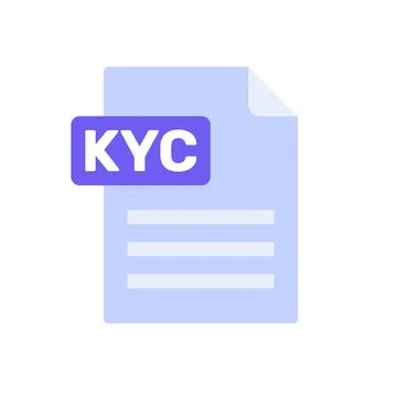 KYC identity vector document icon. Know your customer form symbol identification Stock Illustration