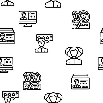 Kyc Know Your Customer Vector Seamless Pattern Stockillustratie