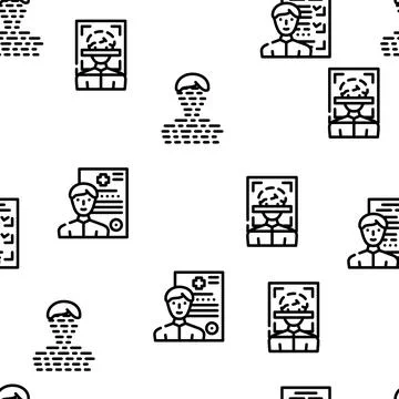 Kyc Know Your Customer Vector Seamless Pattern Stock Illustration