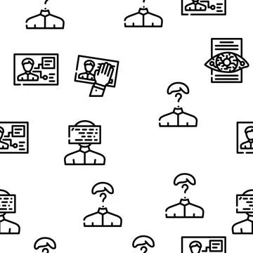 Kyc Know Your Customer Vector Seamless Pattern Illustrazione stock