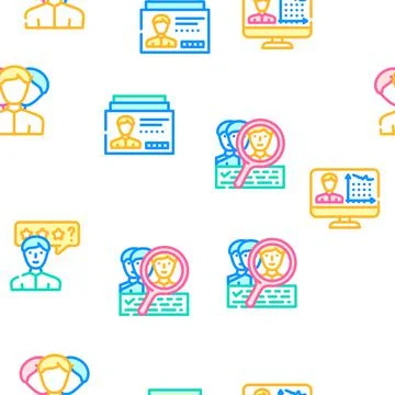 Kyc Know Your Customer Vector Seamless Pattern Illustrazione stock