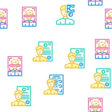 Kyc Know Your Customer Vector Seamless Pattern Stock Illustration