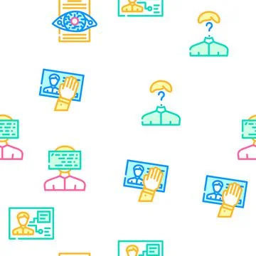 Kyc Know Your Customer Vector Seamless Pattern Stock Illustration