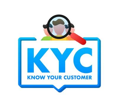 KYC or know your customer. Idea of business identification and finance safety Stock Illustration