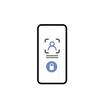 KYC vector icon with mobile. KYC customer data digital verification Illustrazione stock