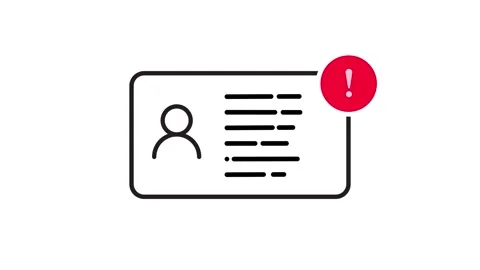 KYC verification failed concept warning icon animation Видео 333129945