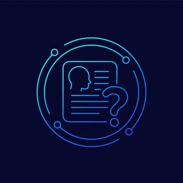 KYC, verify identity icon, know your customer Ilustración de archivo