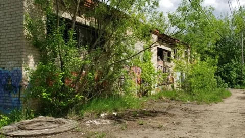 Kyiv. Abandoned building Stock Footage 242500522