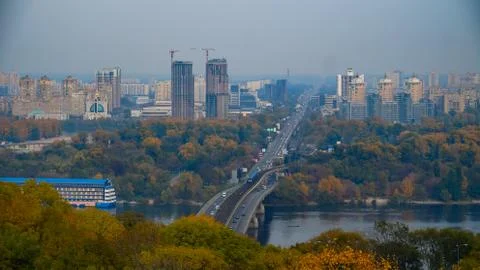 Kyiv Bridge Stock Photos