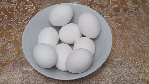 Kyiv. Chicken eggs Stock Footage 225123826