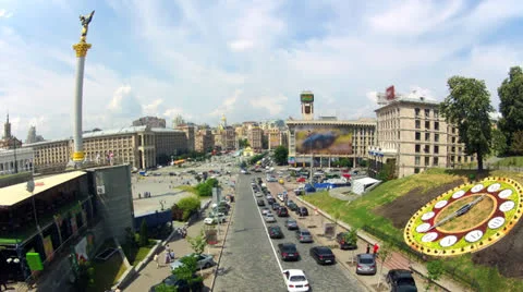 Kyiv, Independence Square Stock Footage 23535082