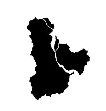 Kyiv map vector silhouette illustration isolated on white Illustrazione stock