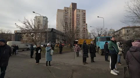 Kyiv missile attack Stock Footage 298692460