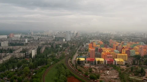 Kyiv Modern Architecture vs Old Stock Footage 129775699