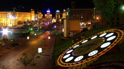 Kyiv at night Видео 731788