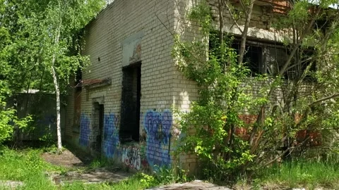 Kyiv. old ruined building Stock Footage 242500514