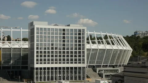 Kyiv Running Clouds Over Stadium Timelapse Stock Footage 150220421