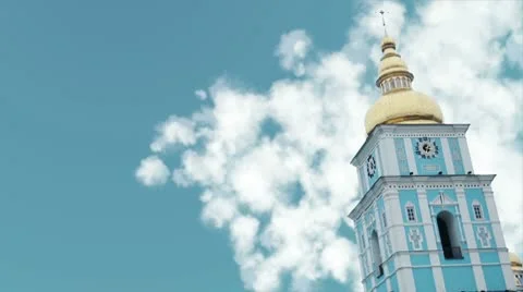 Kyiv St. Michael's Cathedral Stock Footage 8993128