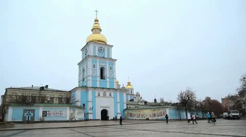 Kyiv St. Michael's Cathedral Stock Footage 8993160