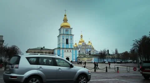 Kyiv St. Michael's Cathedral Stock Footage 8993214