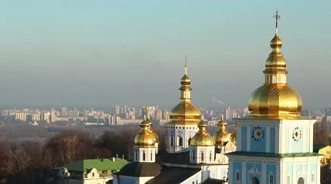 Kyiv St. Michael's Cathedral Stock Footage 10588308