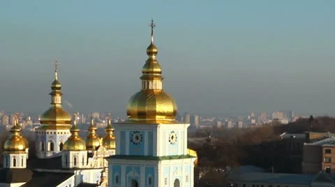 Kyiv St. Michael's Cathedral Stock Footage 10588311