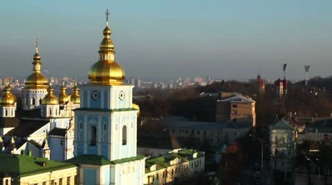 Kyiv St. Michael's Cathedral Stock Footage 10588312