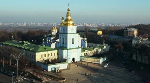 Kyiv St. Michael's Cathedral Stock Footage 10588318