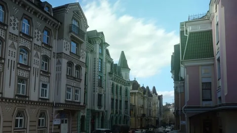 Kyiv time lapse  with blue sky Stock Footage 163762858