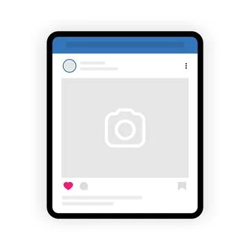 Kyiv, Ukraine - August 1, 2021: Tablet pc with Facebook post interface. Facebook Stock Illustration