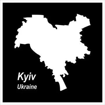 Kyiv, Ukraine map Stock Illustration