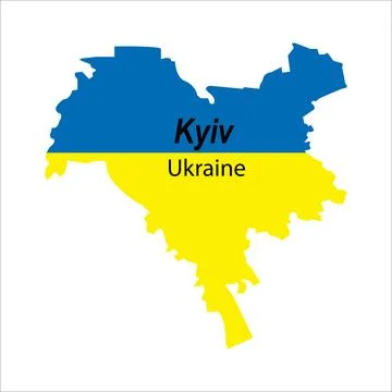 Kyiv, Ukraine map Illustrazione stock