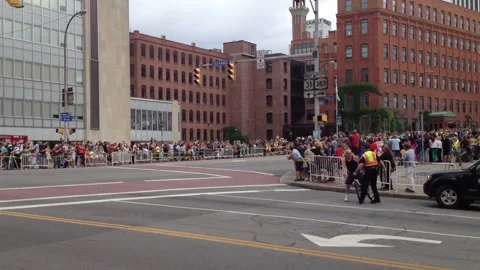 Kyle Busch doing donuts in Rochester, NY 2 Video stock 148342159