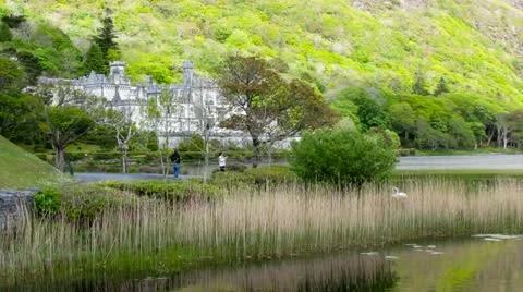 Kylemore Abbey 2 Stock Footage