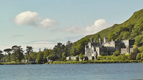 Kylemore Abbey in Ireland Stock Footage 90294620
