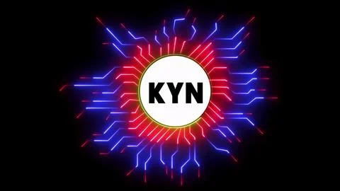 KYN circuit board neon Stockillustratie