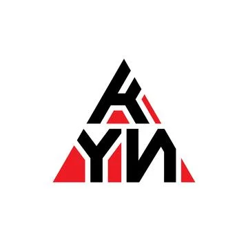 KYN triangle letter logo design with triangle shape. KYN triangle logo desi.. Stock Illustration