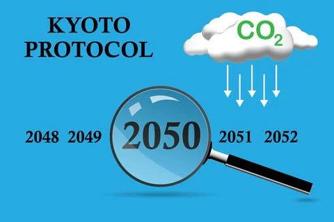 Kyoto Protocol CO2 Stock Illustration