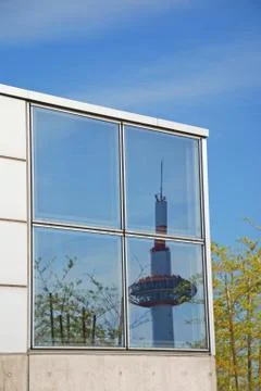 Kyoto Tower Reflection Stock Photos