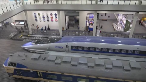 Kyoto Train Museum With Visitors Video stock 84669431