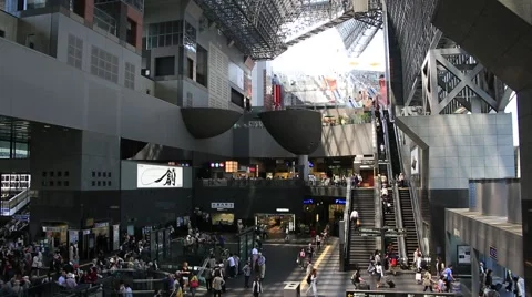 Kyoto train station Stock Footage 50414332