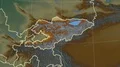 Kyrgyzstan and neighborhood. Relief 4k or 4k+ Resolution