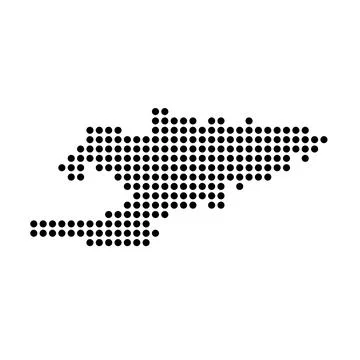 Kyrgyzstan dotted vector map Stock Illustration