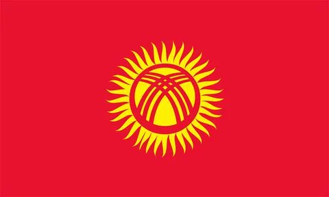 Kyrgyzstan flag vector Stock Illustration