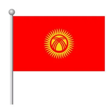 Kyrgyzstan flag vector template background realistic copy Stock Illustration