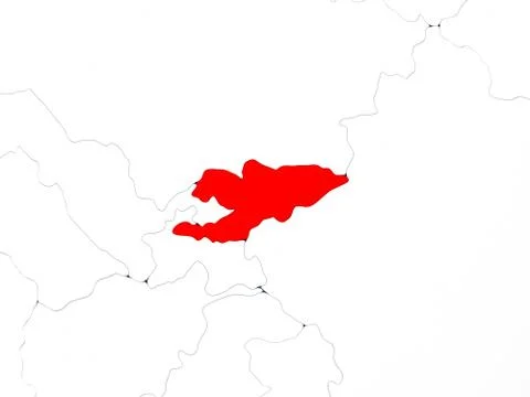 Kyrgyzstan on globe Stock Illustration