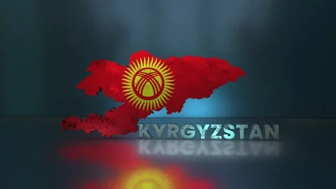 Kyrgyzstan Map Stock Footage 283077851